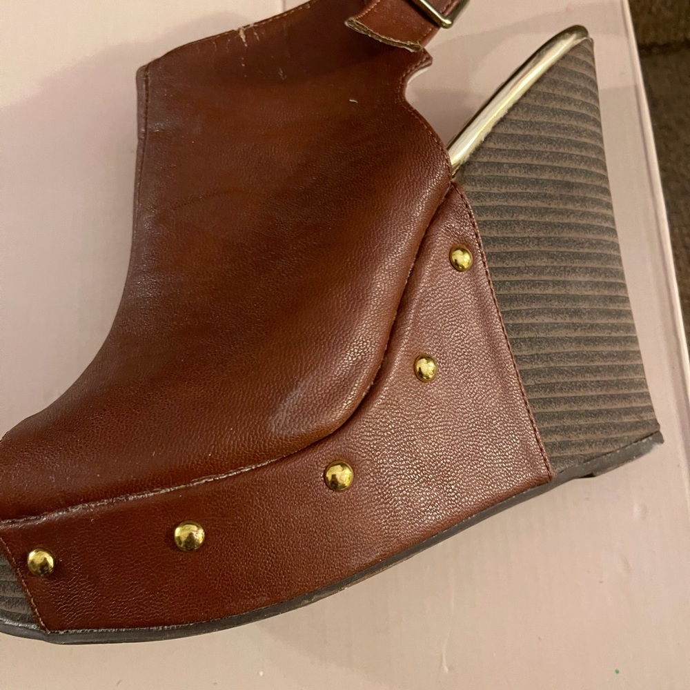 Brown wedges.  Madison by Shoedazzle